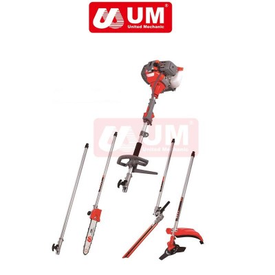 UM 4 in 1 multi function 2 stroke wood grass cutting pole saw hedge trimmer brush cutter machine