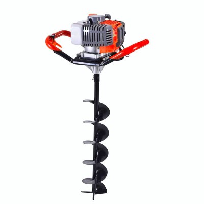 Mini Gasoline Strong Handle 52cc Single Leaf  hole digger Earth Auger Driller